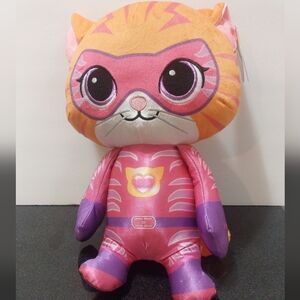 Disney Orange and Pink Superhero Cat Plush